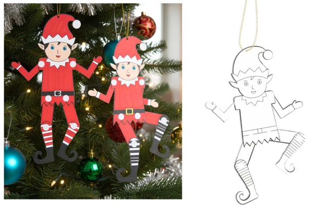 luins farceur à colorier - Kits créatifs de Noël pour les enfants - 10doigts.fr