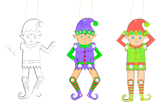 lutin de noel - Kits créatifs de Noël pour les enfants - 10doigts.fr