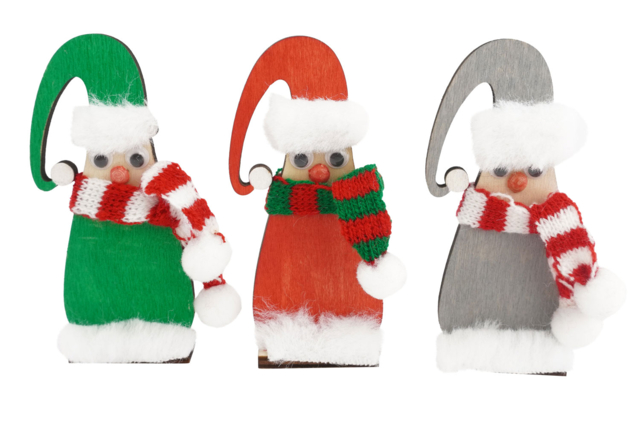 lutin écharpes - Petites décorations de Noël - 10doigts.fr