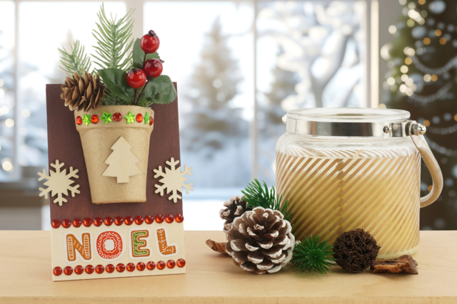 Magnet de Noël - Décorations de Noël en bois à décorer - 10doigts.fr
