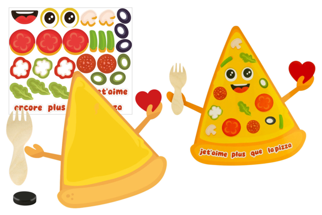 Magnet géant Pizza à fabriquer - Magnets à décorer : des supports aimantés à personnaliser - 10doigts.fr
