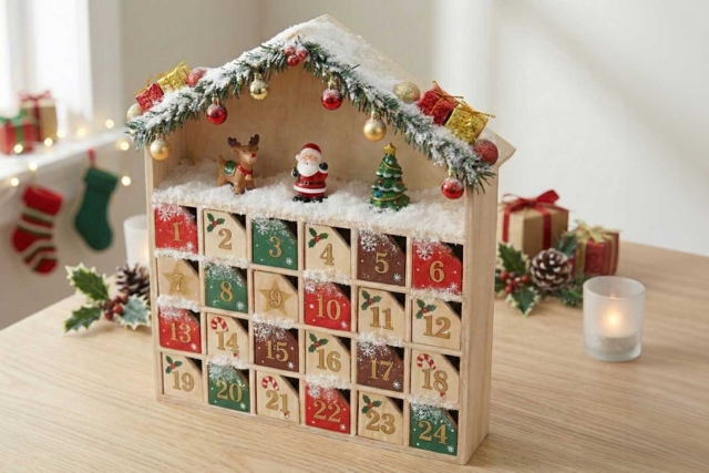 maison calendrier avent - Calendriers de l'Avent - 10doigts.fr
