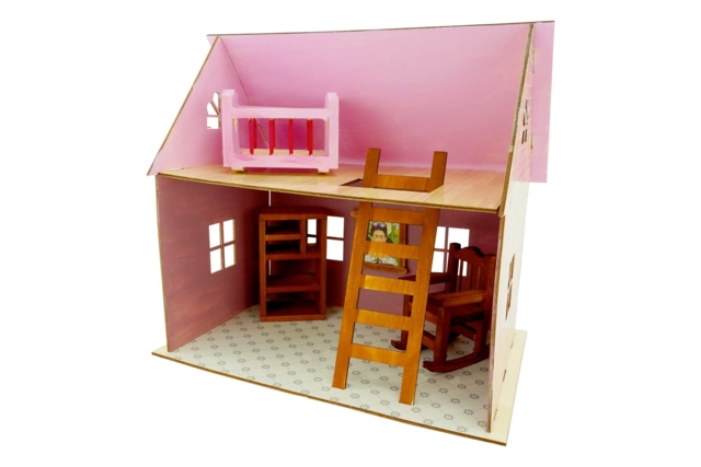 maison en bois de poupées - Maquettes en bois - 10doigts.fr