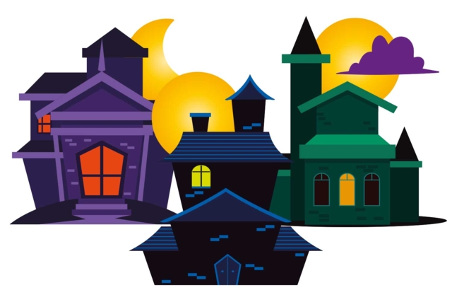 manoirs hantés lumineux - Kits créatifs Halloween - 10doigts.fr