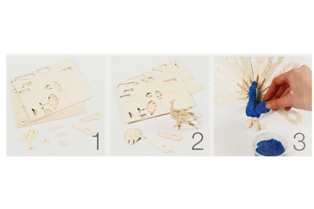 maquette paon en bois - Maquettes en bois - 10doigts.fr