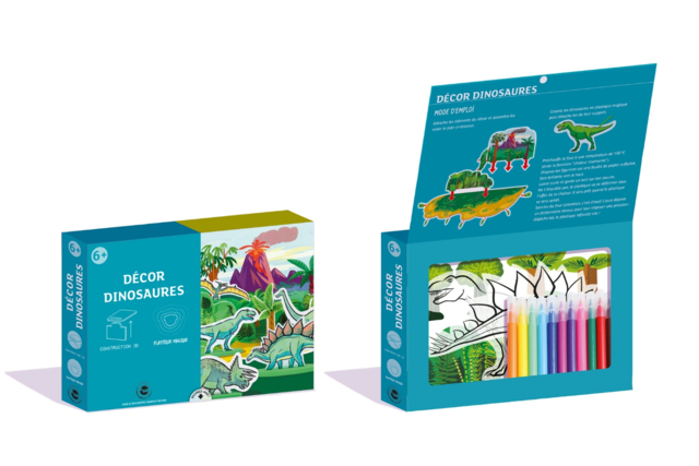 maquettes dinosaures - Kit plastique fou : des coffrets créatifs prêts à l'emploi - 10doigts.fr
