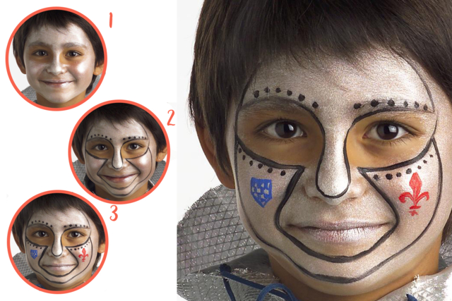 maquillage chevalier  - Maquillage créatif pour enfants - 10doigts.fr