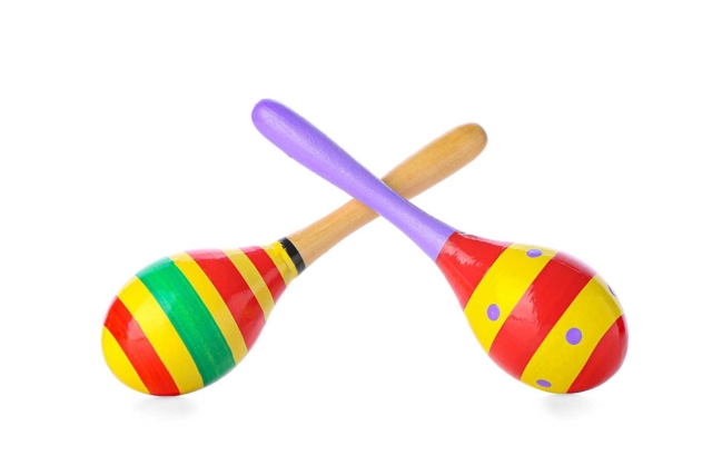 maracas peinture - Instruments de musique en bois à décorer - 10doigts.fr