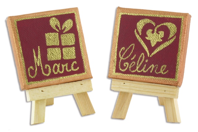 Marque-place de fête - Châssis et Cartons toilés - 10doigts.fr