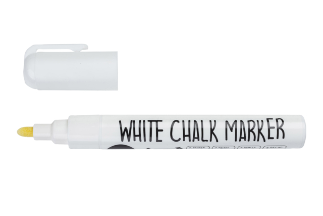 Marqueur craie blanc - Feutre marqueur craie liquide - 10doigts.fr