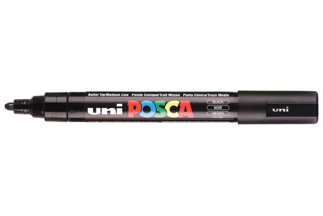 Marqueur Posca PC5M NOIR - Marqueurs POSCA : la référence mondiale de la peinture nomade - 10doigts.fr