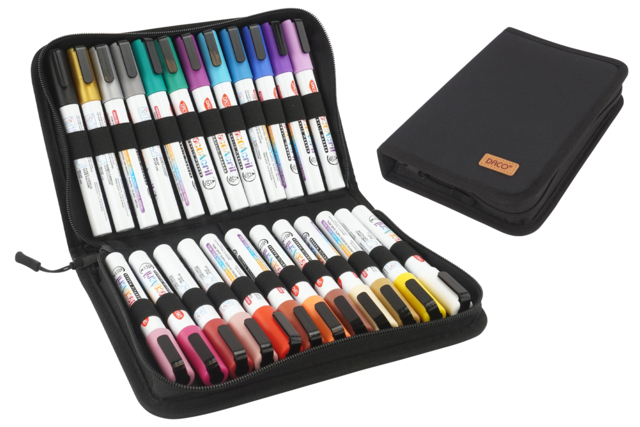 marqueurs peinture trousse 24 couleurs - Marqueurs peinture : l'intensité de l'acrylique au bout des doigts - 10doigts.fr