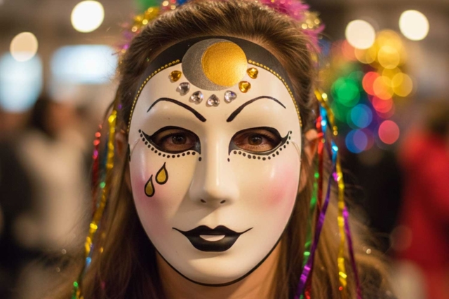 masque adulte pierrot - Masques créatifs enfants - 10doigts.fr