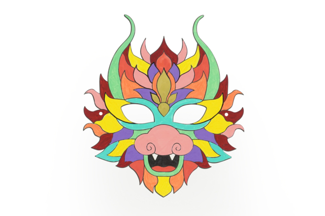 Masque dragon - Masques créatifs enfants - 10doigts.fr