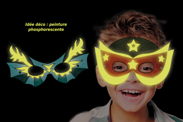 Masque phosphorescent - Masques créatifs enfants - 10doigts.fr