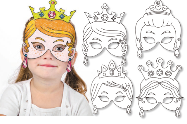 Masque princesse - Masques créatifs enfants - 10doigts.fr