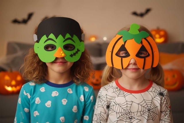 masques halloween caoutchouc mousse - Kits créatifs Halloween - 10doigts.fr