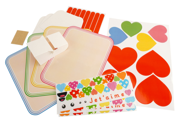 materiel carte coeur calin - Kits fête des parents - 10doigts.fr