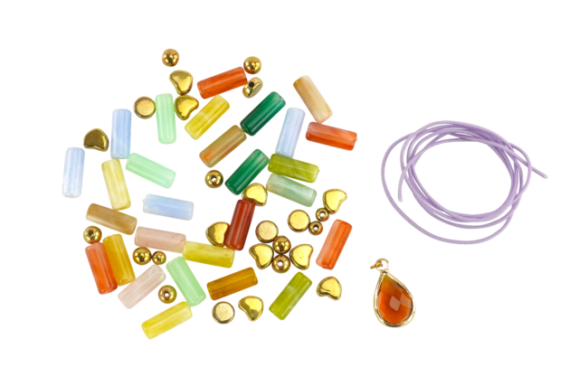 materiel Kit collier marbré - Colliers et chaines - 10doigts.fr