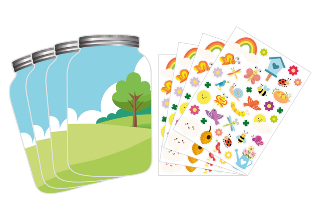 materiel Kits Mini Mondes printemps 10doigts - Kits créatifs avec gommettes : le plein d’idées pour les petits artistes - 10doigts.fr