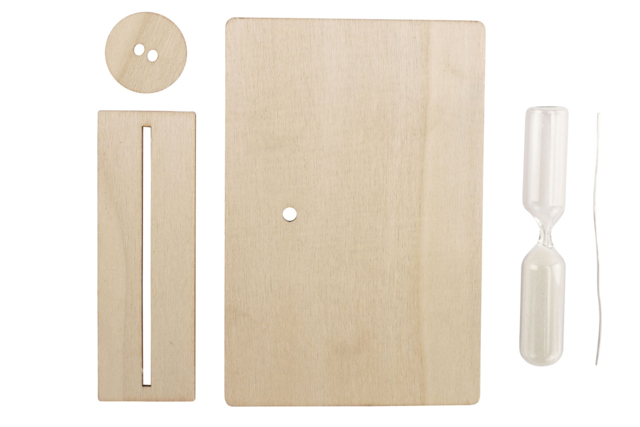 materiel pour sablier à monter - Objets en bois à décorer pour la cuisine - 10doigts.fr