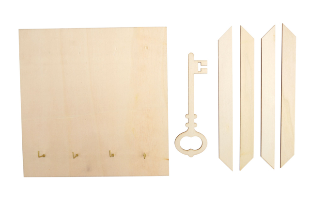 materiel Support mural à clés en bois - Porte-clés et range-clés pour Papa : une idée de cadeau personnalisé - 10doigts.fr
