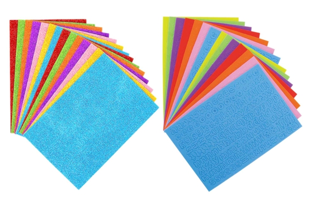 MAXI LOT de 3800 lettres adhésives - Gommettes Alphabet, messages - 10doigts.fr