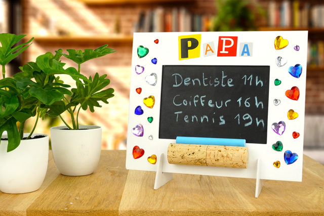 Mémo pour la fête des pères - Craies, tableaux et ardoises : l'espace de toutes les expressions - 10doigts.fr