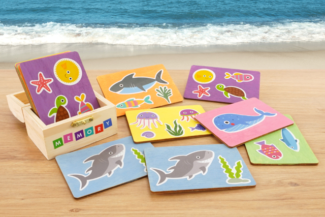 Memory animaux marins - Des gommettes animaux pour créer et apprendre dès la maternelle - 10doigts.fr