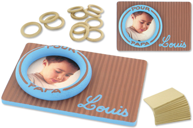 Mini-cadre «Louis» - Cadres photo en bois à décorer - 10doigts.fr