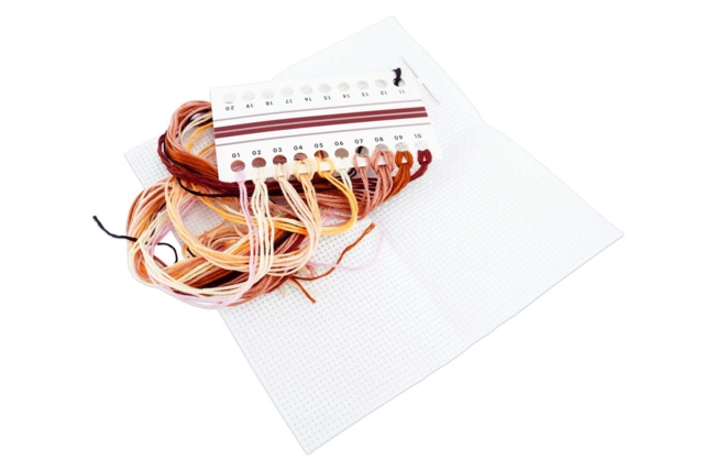 mini Ki points de croix : Lion - Kits Mercerie - 10doigts.fr
