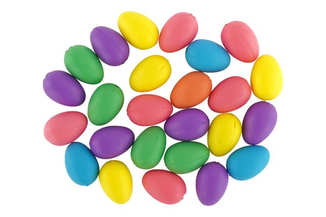 mini oeufs en plastique couleurs assorties - Oeufs de Pâques créatif - 10doigts.fr