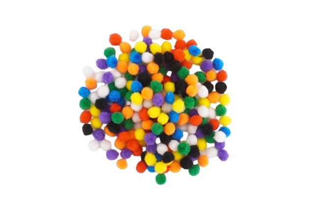Mini-pompons couleurs vives - 200 pcs - Pompons pour bricolage créatif - 10doigts.fr