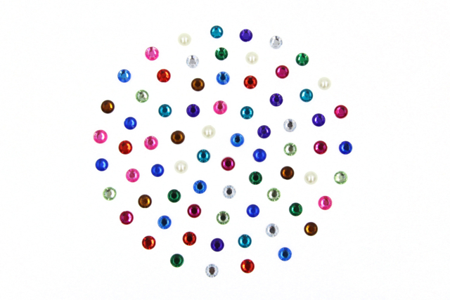 minis strass adhésifs couleurs - Strass autocollants - 10doigts.fr