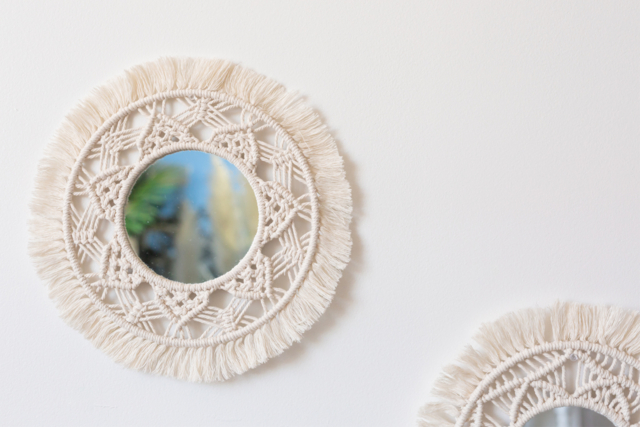 miroir crochet macramé - Fils pour macramé - 10doigts.fr