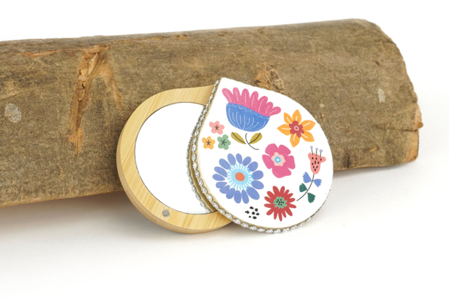 miroir de poche fête des mères - Miroirs à décorer - 10doigts.fr