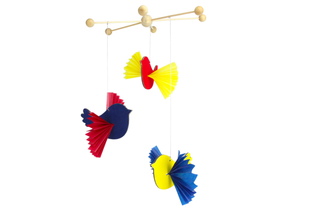 mobile oiseau - Mobile en bois à fabriquer et carillons - 10doigts.fr