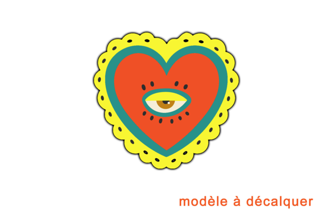 modèle coeur sacré - Supports en Verre - 10doigts.fr