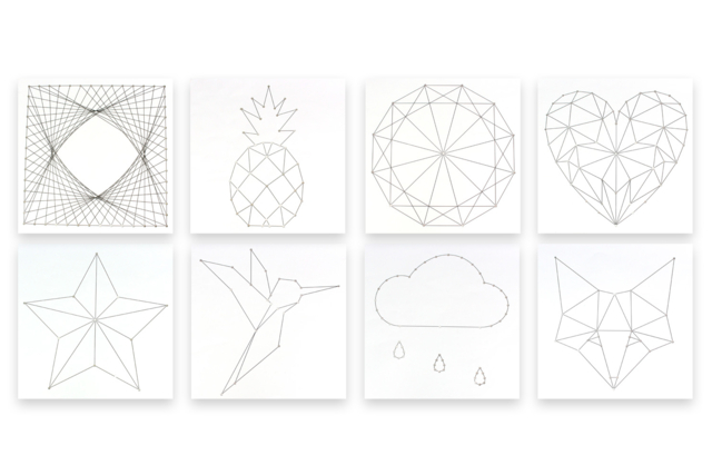 modèles string art - String Art pour enfants : l'art de créer avec des fils - 10doigts.fr