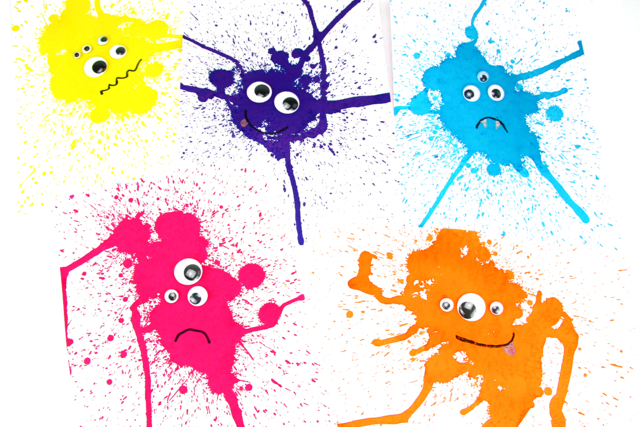 Monstres avec de l'encre - Encres liquides : la pureté de la couleur pour vos dessins - 10doigts.fr