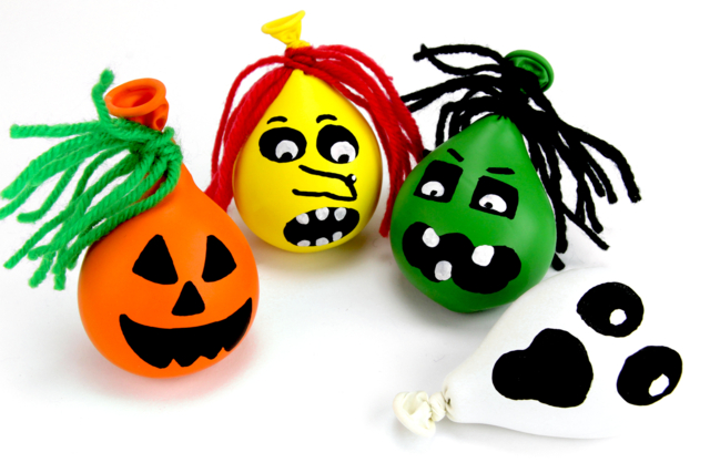 Monstres d'Halloween (balles anti-stress) - Ballons, guirlandes, serpentins - 10doigts.fr