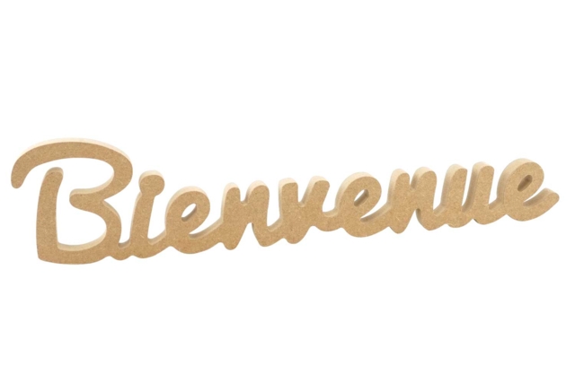 mot bienvenue en bois déco - Objets en bois à décorer pour la maison - 10doigts.fr