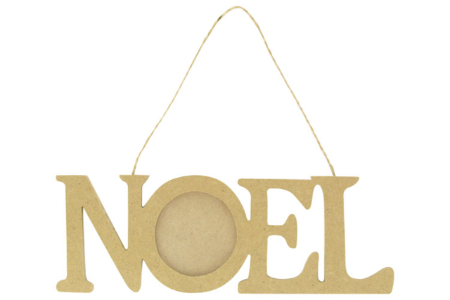 mot noel à suspendre - Décorations de Noël en bois à décorer - 10doigts.fr