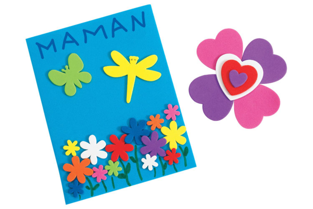 Motifs printaniers en caoutchouc souple - 500 pièces - Thème Printemps - Eté - 10doigts.fr