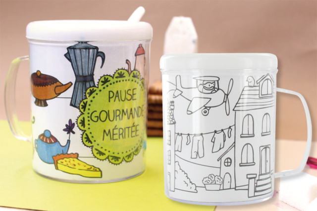 Mug à décorer - Plastique Transparent - 10doigts.fr