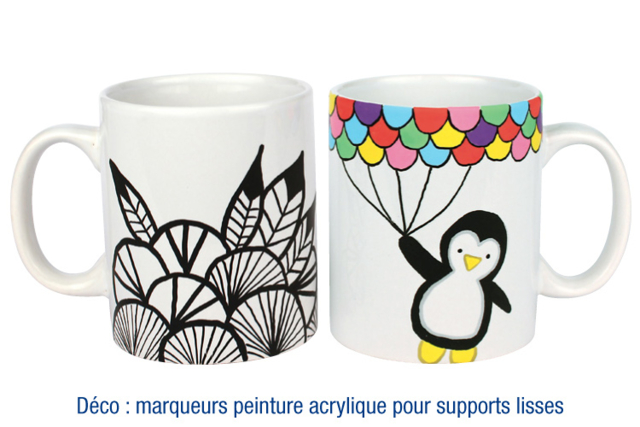 Mug en porcelaine blanche - Supports en céramique à décorer - 10doigts.fr