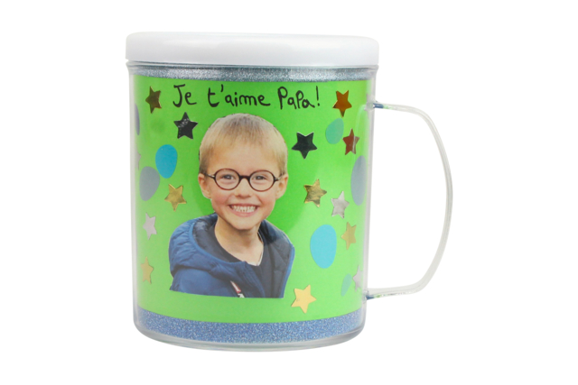 mug personnalisable - Plastique Transparent - 10doigts.fr