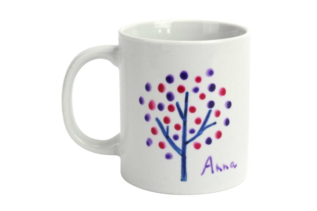 mug porcelaine arbre anna - Supports en céramique à décorer - 10doigts.fr