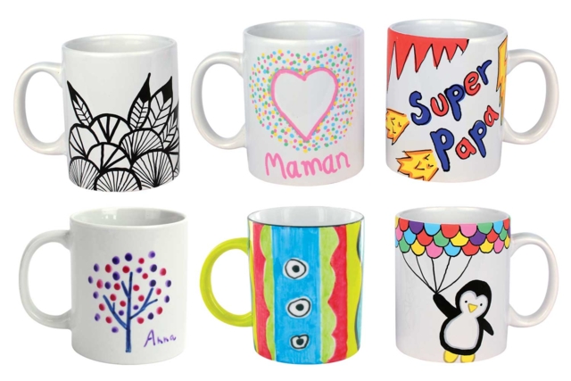 mug porcelaine peinture - Supports en céramique à décorer - 10doigts.fr