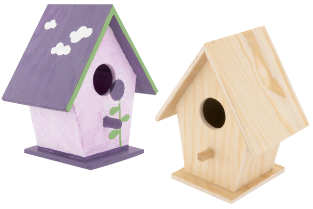 nichoir à oiseaux en bois - Nichoirs, mangeoires et refuges en bois à décorer - 10doigts.fr